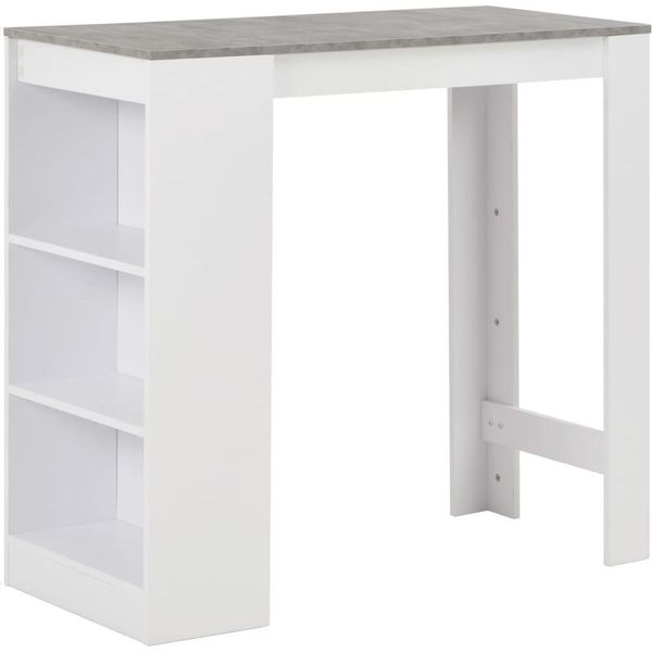 Maison Exclusive - Tavolo Da Bar Con Ripiano Bianco 110X50X103 Cm-image
