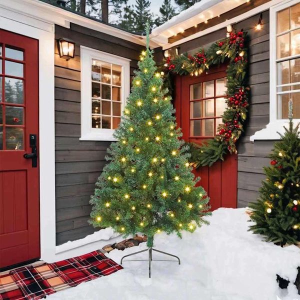 Maison Exclusive - Albero Di Natale Artificiale Preilluminato Verde 210 Cm Pvc-image