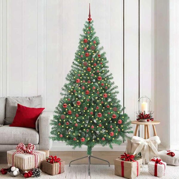 Maison Exclusive - Albero Di Natale Artificiale Preilluminato Verde 210 Cm Pvc-image