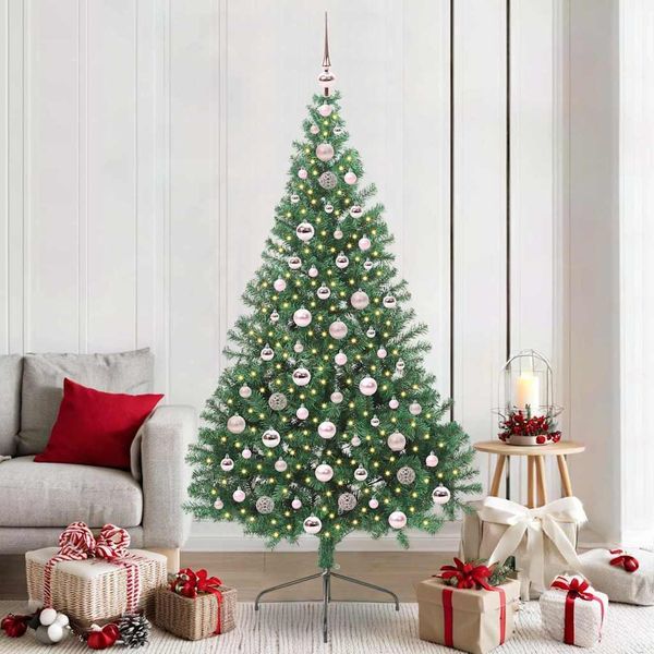 Maison Exclusive - Albero Di Natale Artificiale Preilluminato Verde 210 Cm Pvc-image