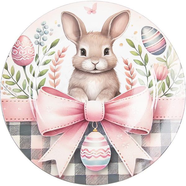 Clayre & Eef Sottopiatto Ø 33 Cm Bianco Plastica-image