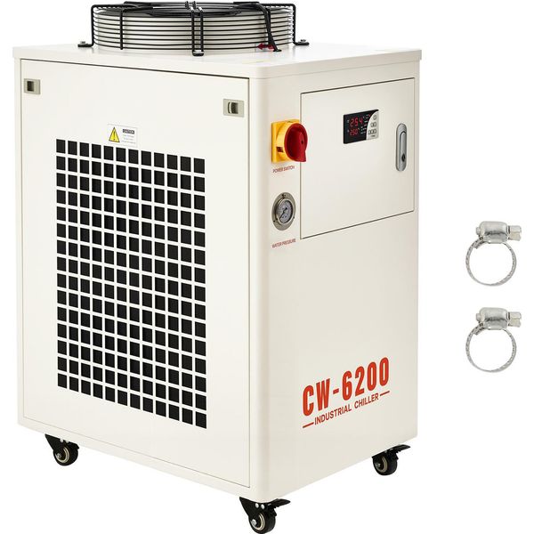 Succebuy Raffreddatore Ad Acqua Industriale, 5 Kw, Sistema Di Raffreddamento Con Compressore, Serbatoio Da 15 Litri, Portata Massima 70 L/Min, Refrigeratore Ad Acqua Per Macchine Per Incisione E Taglio Laser CO2-image