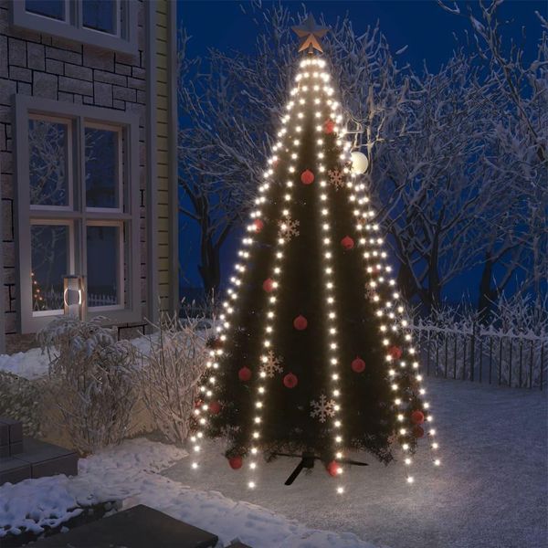 Maison Exclusive - Rete Di Luce Per Albero Di Natale 250 Led Bianco Freddo 250 Cm-image