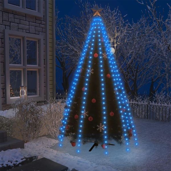 Maison Exclusive - Rete Di Luce Per Albero Di Natale 250 Led Blu 250 Cm-image
