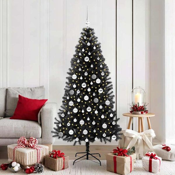 Maison Exclusive - Albero Di Natale Con 300 Led Con Supporto Nero 180 Cm Pvc-image