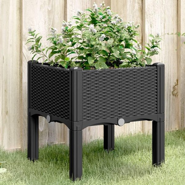 Maison Exclusive - Fioriera Con Piedini Nero 40X40X42 Cm Pp-image