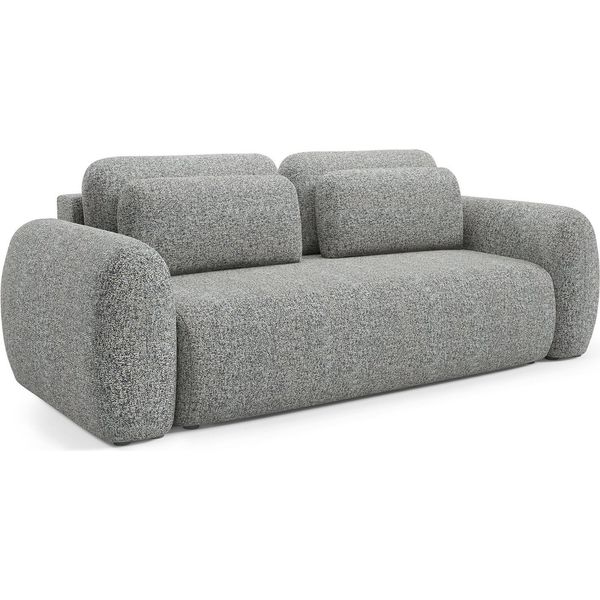Dmora Divano Letto 3 Posti Sessame 266X121 Cm Grigio, Sfoderabile Cuscini Sfoderabili Contenitore-image