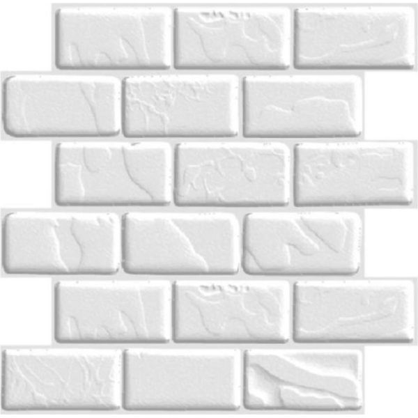 Poster Happyment Luxe 3D – 12 Pezzi – Pannelli Adesivi Da Parete – Adesivi Murali – Adesivi Per Piastrelle – Soggiorno E Bagno – 30X30 Cm – Impermeabili-image