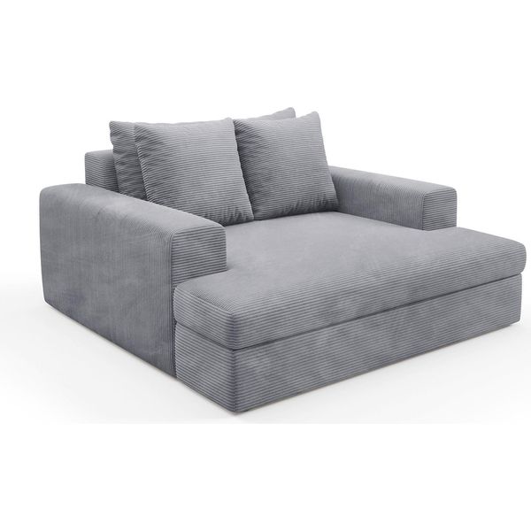 Dmora Divano Fisso 2 Posti Comazzo 162X167X86H Cm Grigio Chiaro, Sfoderabile Cuscini Sfoderabili-image
