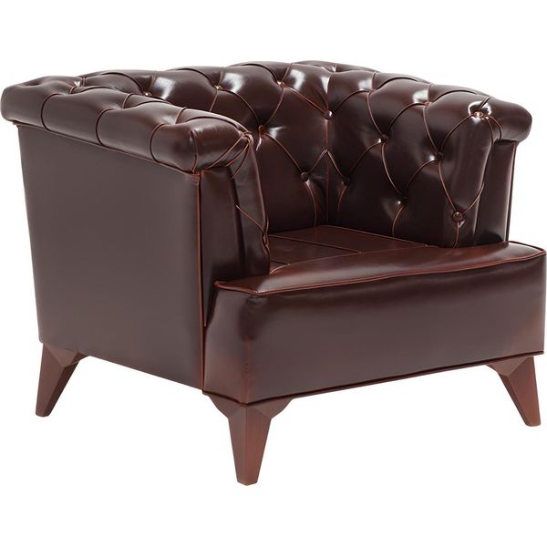 Set Divani Chesterfield Marroni Poltrona Moderna Designer 2 Posti-image