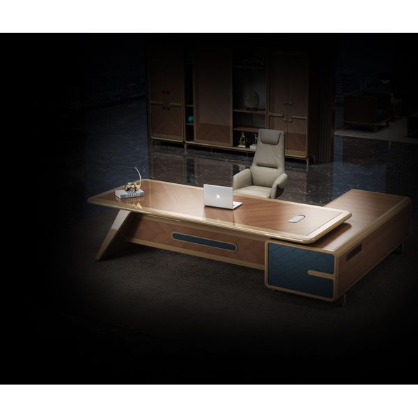Scrivania Angolare Marrone, Design Moderno, Robusta E Funzionale.-image