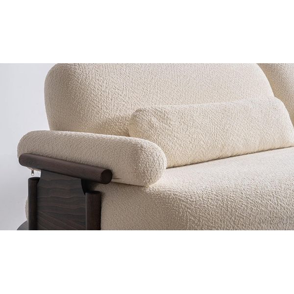 Moderno Divano A Tre Posti Marrone-Beige Lussuoso Divano Imbottito Elegante Divano-image