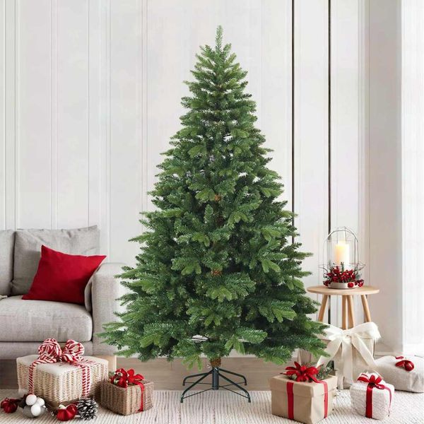 Maison Exclusive - Albero Di Natale Artificiale Pieghevole Con Supporto Verde 210 Cm-image