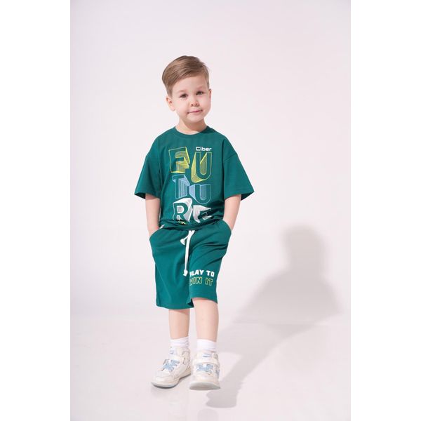 Bonito | Set Maglietta E Pantaloncini Da Bambino Future - Taglia 122 - 100% Cotone - Comodo Ed Elegante-image