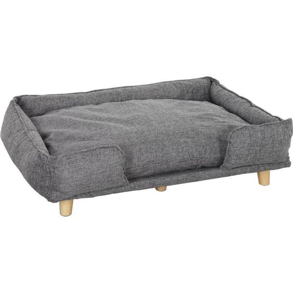 Fortuna Lai Divano Per Cani, Divano Per Animali Domestici, Letto Per Animali Domestici, Imbottitura Rimovibile E Lavabile, Naturale + Grigio Scuro-image