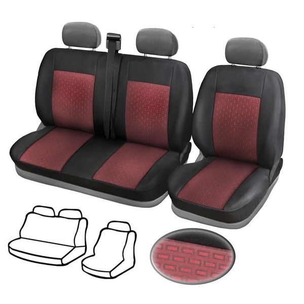 Set 1+2 Coprisedili In Poliestere Per Iveco Daily 2006-2011 Premium Top-image