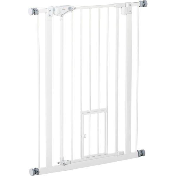 Fortuna Lai Barriera Di Sicurezza Per Cani E Bambini Senza Forature, Con Chiusura Automatica, 74-80 Cm, Protezione Per Scale-image