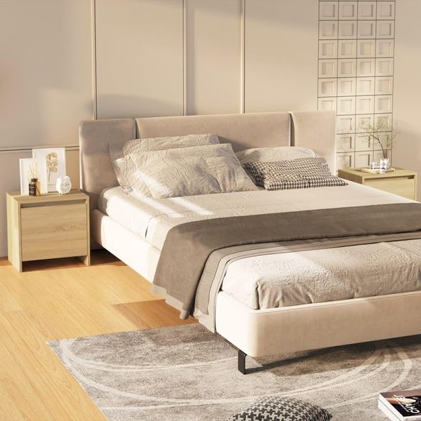 Maison Exclusive - Comodini 2 Pz. Rovere Sonoma 45X34X44,5 Cm Materiale Ligneo-image