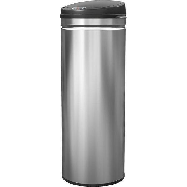 Fortuna Lai 50 Litri Cestino Con Sensore E Funzione Soft-Close, Cestino Senza Contatto In Acciaio Inossidabile Per Cucine Igieniche, Uffici, Colore Argento-image