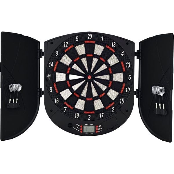 Fortuna Lai Bersaglio Elettronico Per Freccette Con Annunci Vocali In Inglese Indicatori Led 6 Freccette 26 Giochi 185 Varianti Bersaglio Automatico Con Sportello Set Di Bersagli Per Un Massimo Di 8 Giocatori-image