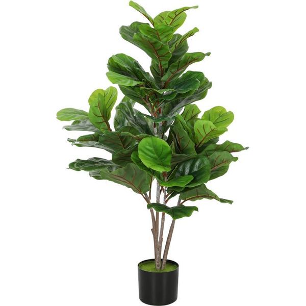 Fortuna Lai Violino Artificiale Fico 110 Cm Pianta Artificiale, Plastica Piante Artificiali In Vaso, Decorazione Regalo-image