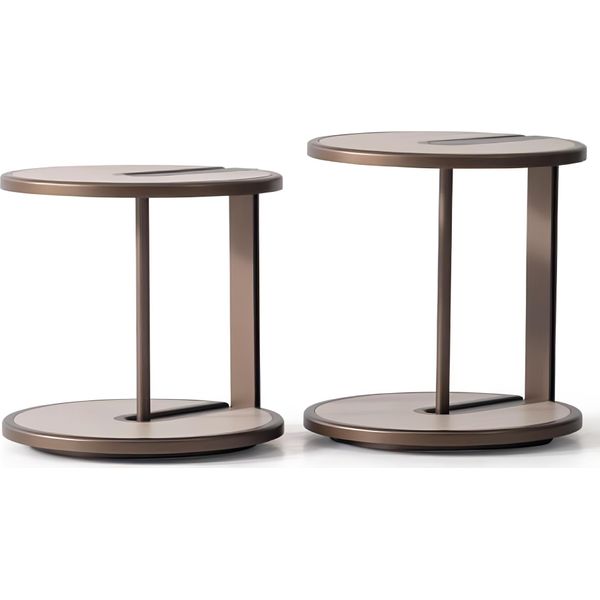Set Di Tavolini Beige Eleganti Tavolini Da Salotto Lussuoso Tavolino Da Caffè-image