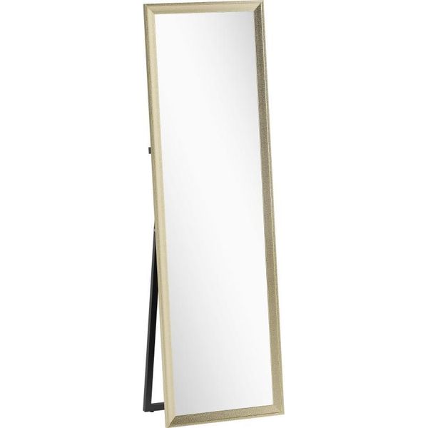 Specchio A Figura Intera Fortuna Lai, Posizionabile In Modo Flessibile, 160 X 50 Cm, Color Oro-image