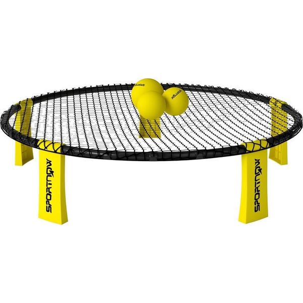 Fortuna Lai Roundnet Set Set Da Gioco Con Rete Da Gioco, 3 Palline, Borsa Per Il Trasporto, Pompa Per Palline, Set Spikeball Per Giardino, Spiaggia, Parco, Interni-image