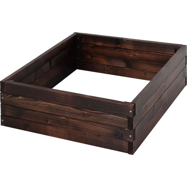 Fortuna Lai Aiuola Rialzata, Fioriera, Orto, Aiuola Per Erbe Aromatiche, Legno Massello, Marrone Scuro, 60 X 60 X 23 Cm-image
