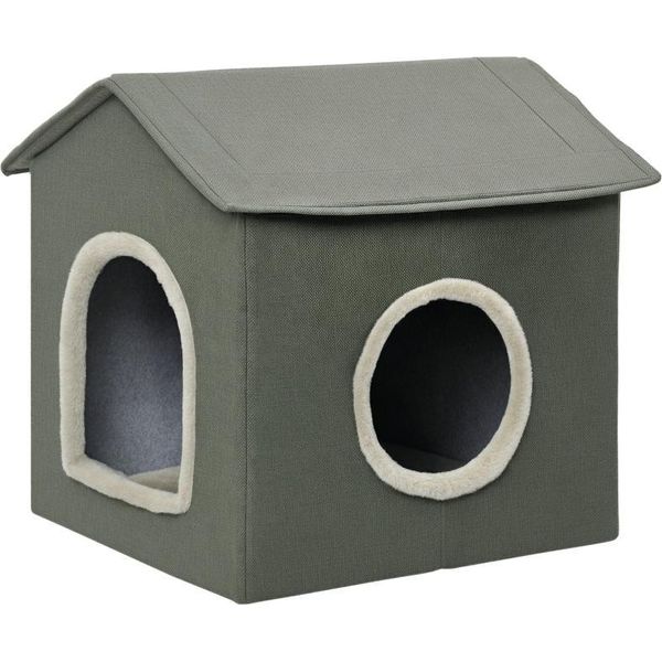 Fortuna Lai Cuccia Per Gatti Con Cuscino, Lettino Per Gatti, Lettino Da Viaggio Per Animali Domestici, Cuscino Lavabile, Kaki/Verde-image