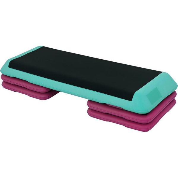 Fortuna Lai Stepper Aerobic Fitness Stepper Regolabile In Altezza 10 Cm 15 Cm 20 Cm Pvc Pp Nero Verde Viola 110X40X20 Cm Per Un Allenamento Efficace-image