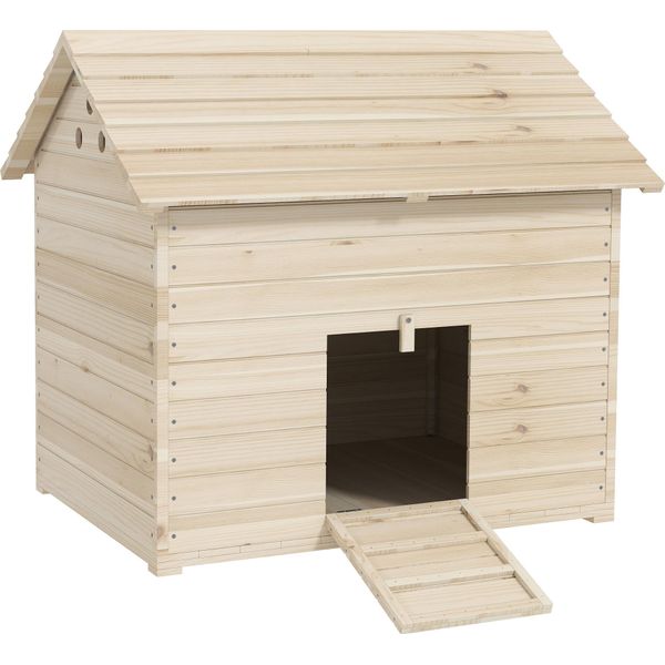 Fortuna Lai Pollaio Con Tetto Ribaltabile, Pollaio Con Pavimento Rialzato E Rampa Sulla Porta Anteriore, Pollaio In Legno Di Abete, 100 X 82,5 X 91 Cm-image