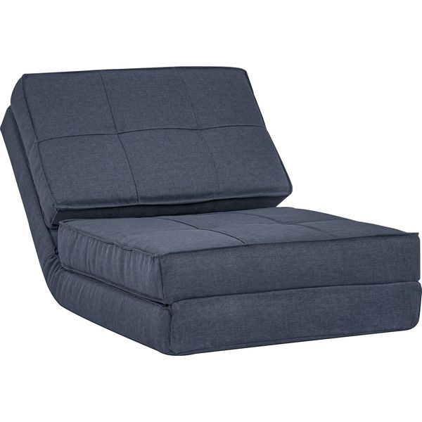 Fortuna Lai Divano Letto Pieghevole Poltrona Letto Regolabile In 5 Posizioni Poltrona Pieghevole Divano Letto Divano Singolo Blu Scuro 61X73X58 Cm Per Momenti Di Relax Flessibili-image