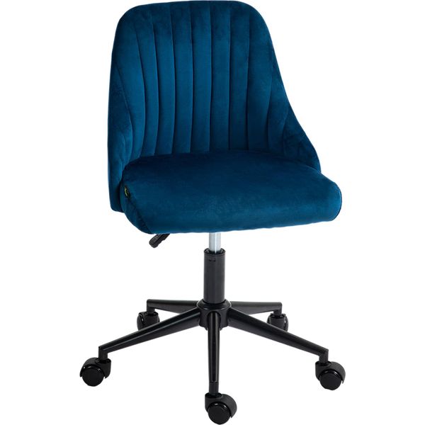 Fortuna Lai Sedia Da Ufficio Sedia Girevole Regolabile In Altezza Sedia Da Salotto Sedia Da Scrivania Blu Con Design Ergonomico-image
