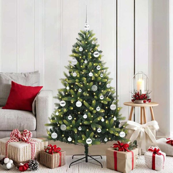 Maison Exclusive - Albero Di Natale Artificiale Fiammato 150 Led Verde 150 Cm-image
