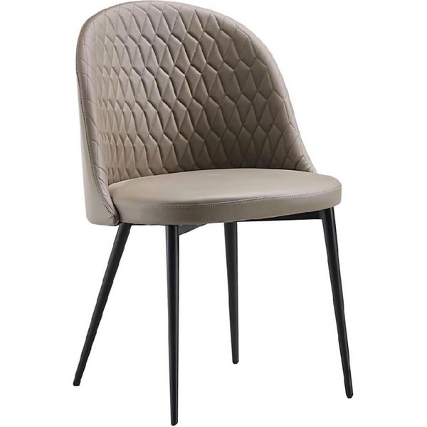 Sedia Da Pranzo Beige Elegante Mobile Da Pranzo Sedia Imbottita Gambe In Legno-image