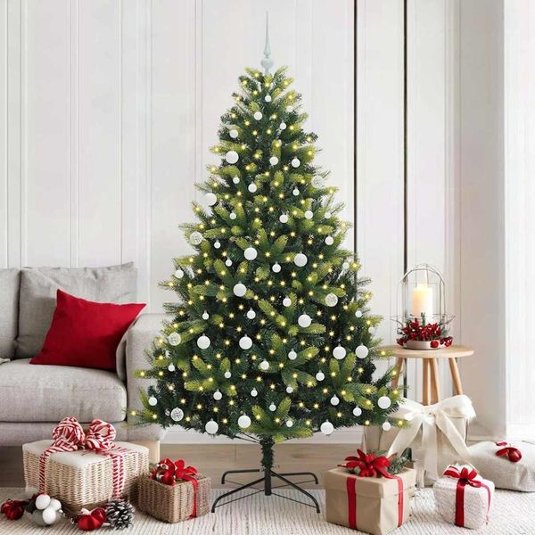 Maison Exclusive - Albero Di Natale Artificiale Pieghevole Con 300 Led Verde 180 Cm-image
