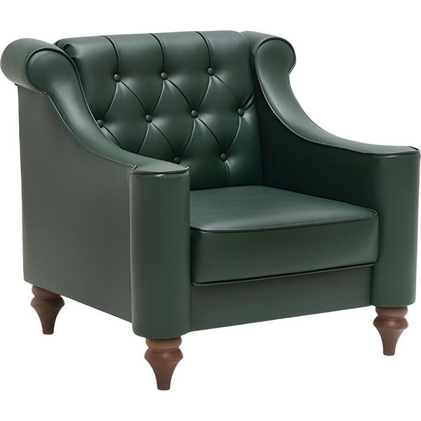 Set Divani Chesterfield Verdi Divani Di Design Lusso 2 Poltrone-image