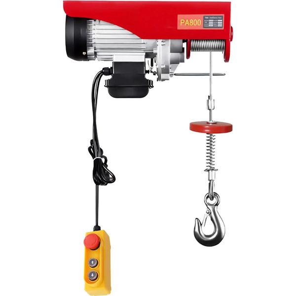 Argano Elettrico/ Paranco - Elevatore Per Ponteggi - Portata 800 Kg - Officina, Garage, Magazzino - Rosso-image