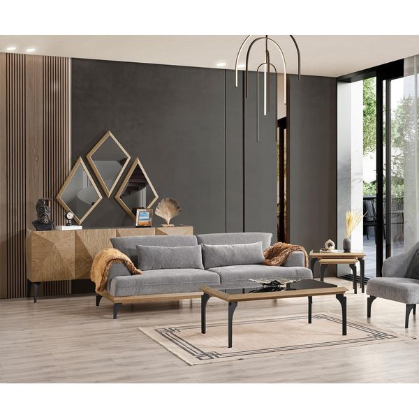 Esclusivo Set Di Divani Di Design, Poltrona Da Salotto, Tavolini-image