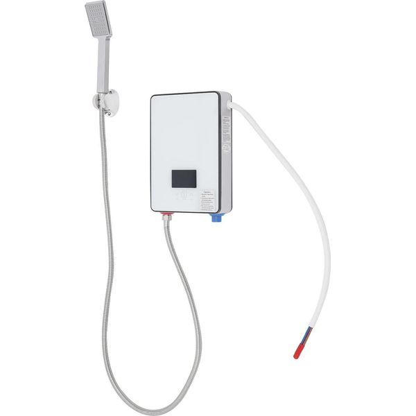 Scaldabagno Elettrico Istantaneo - Montaggio A Parete - 6500 W - Display Digitale - Set Doccetta - Senza Serbatoio - Ce - Bianco-image