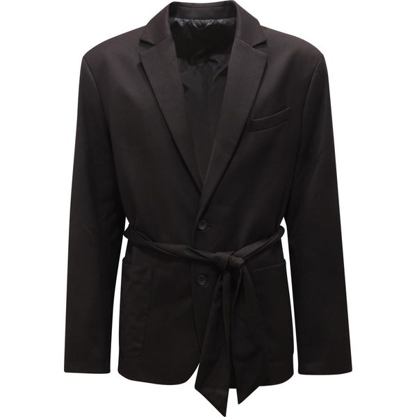 O9623 Giacca Con Cintura Uomo Imperial Man Belt Jacket Black-image