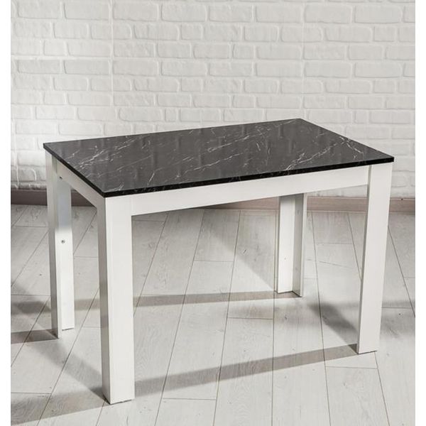 Moderno Tavolo Da Pranzo Rettangolare Bianco E Nero Mobili Per Sala Da Pranzo-image