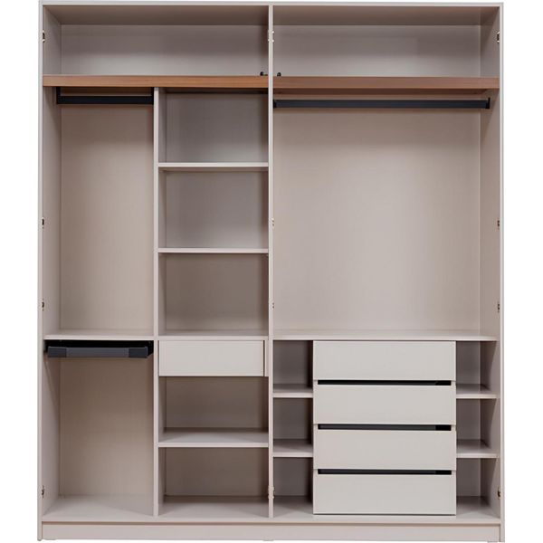 Elegante Armadio In Legno Armadio Beige Armadio Contenitore Armadio-image