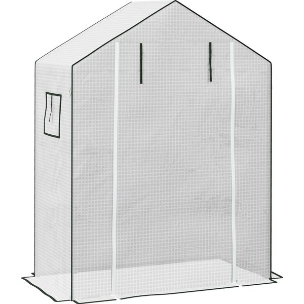Fortuna Lai Pellicola Di Ricambio Pellicola In Pe Copertura Di Ricambio Con Protezione Uv, Porta Avvolgibile, Finestra Laterale, Pellicola Per Serra, Serra Per Pomodori, 140 X 73 X 190 Cm, Bianco-image
