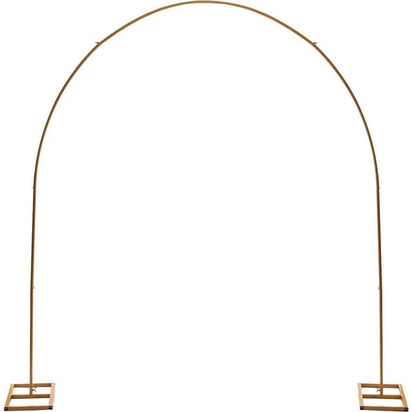 Arco Nuziale - Arco Circolare Con Palloncini/Supporto Per Sfondo - Ø 2,3 M - Struttura In Ferro - Kit Di Montaggio Incluso - Taglia M - Oro-image