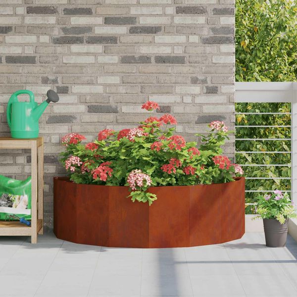 Maison Exclusive - Vaso Da Fiori Ruggine 120 X 60 X 35 Cm Acciaio Resistente Alle Intemperie-image