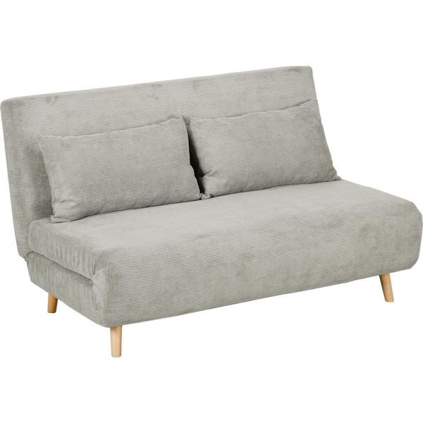 Divano Letto Fortuna Lai, Letto Pieghevole Con Funzione Letto, Cuscini Schienale, Divano Imbottito Con Schienale Regolabile, Effetto Velluto, 141 X 90 X 81 Cm, Grigio-image