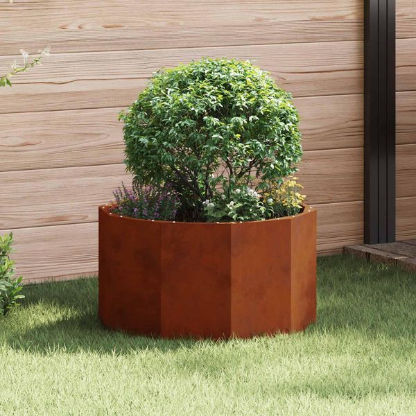 Maison Exclusive - Vaso Da Fiori Ruggine 60 X 60 X 35 Cm Acciaio Resistente Alle Intemperie-image