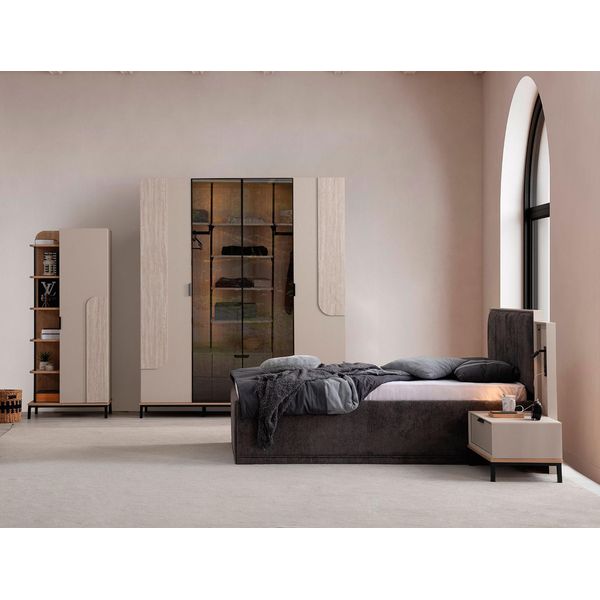 Mobili Per Camera Da Letto Letto Imbottito Di Design Armadio Libreria-image